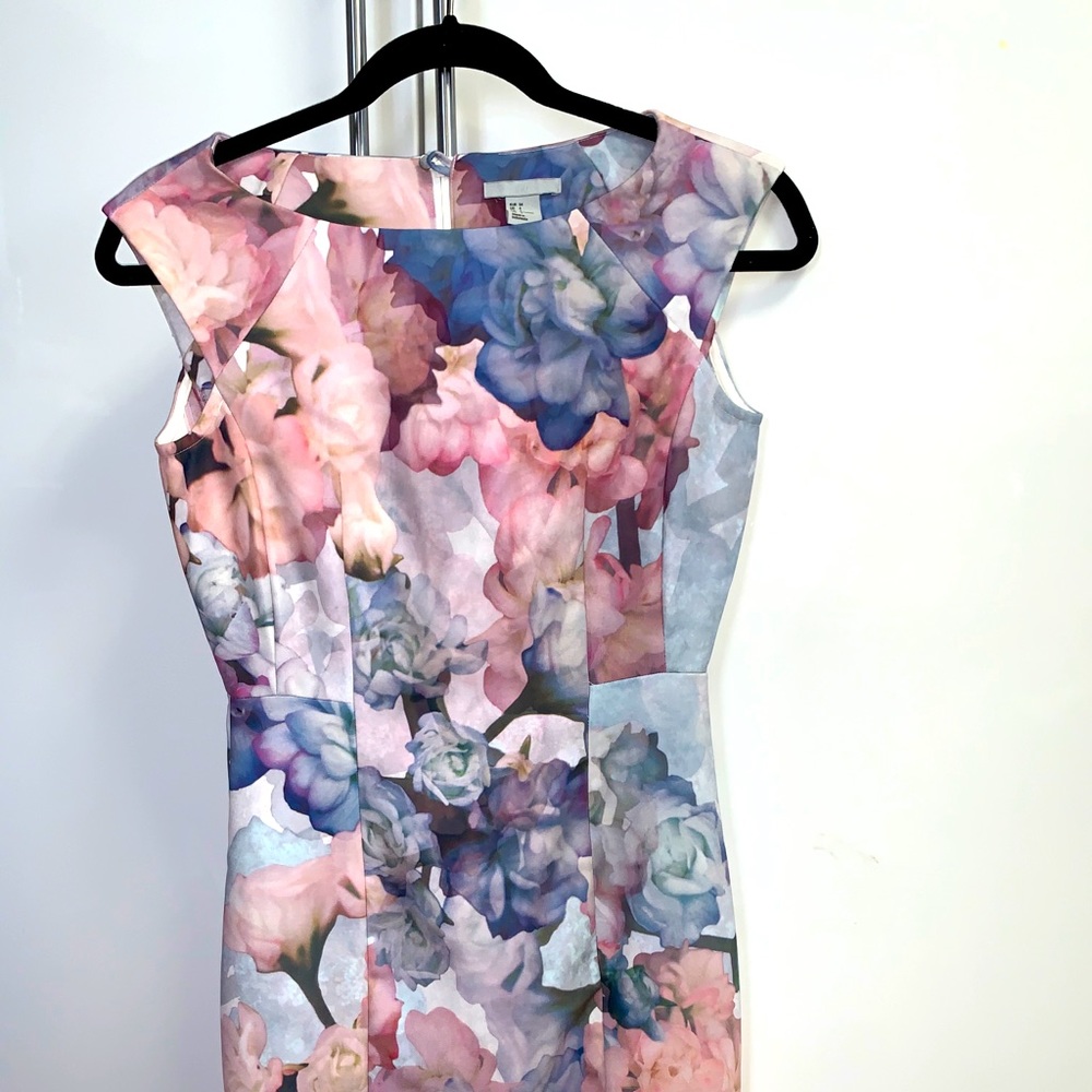 H and M, H&M floral straight above the knee dress